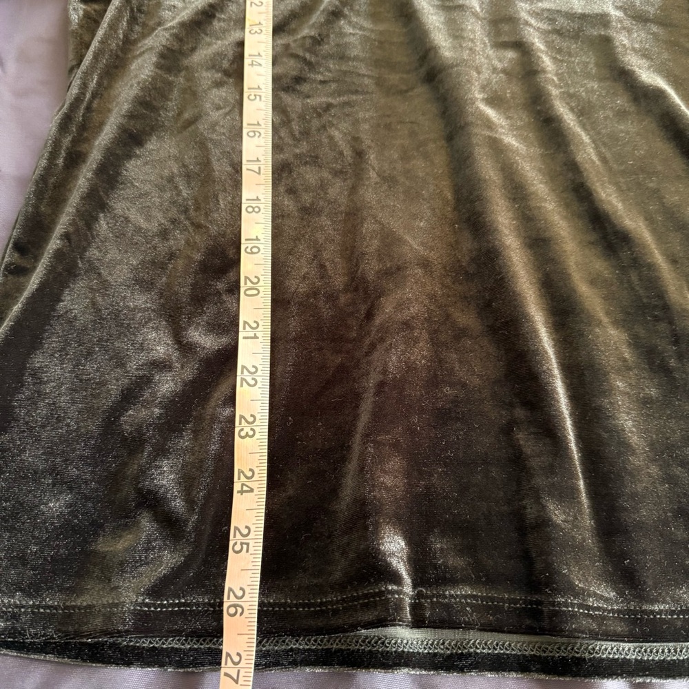 Ambiance Black Velvet Short‎ Sleeve Top-Size 1XL Goth steampunk - Picture 7 of 8